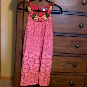 Francesca’s pink & white dress with beading detail